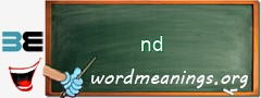 WordMeaning blackboard for nd